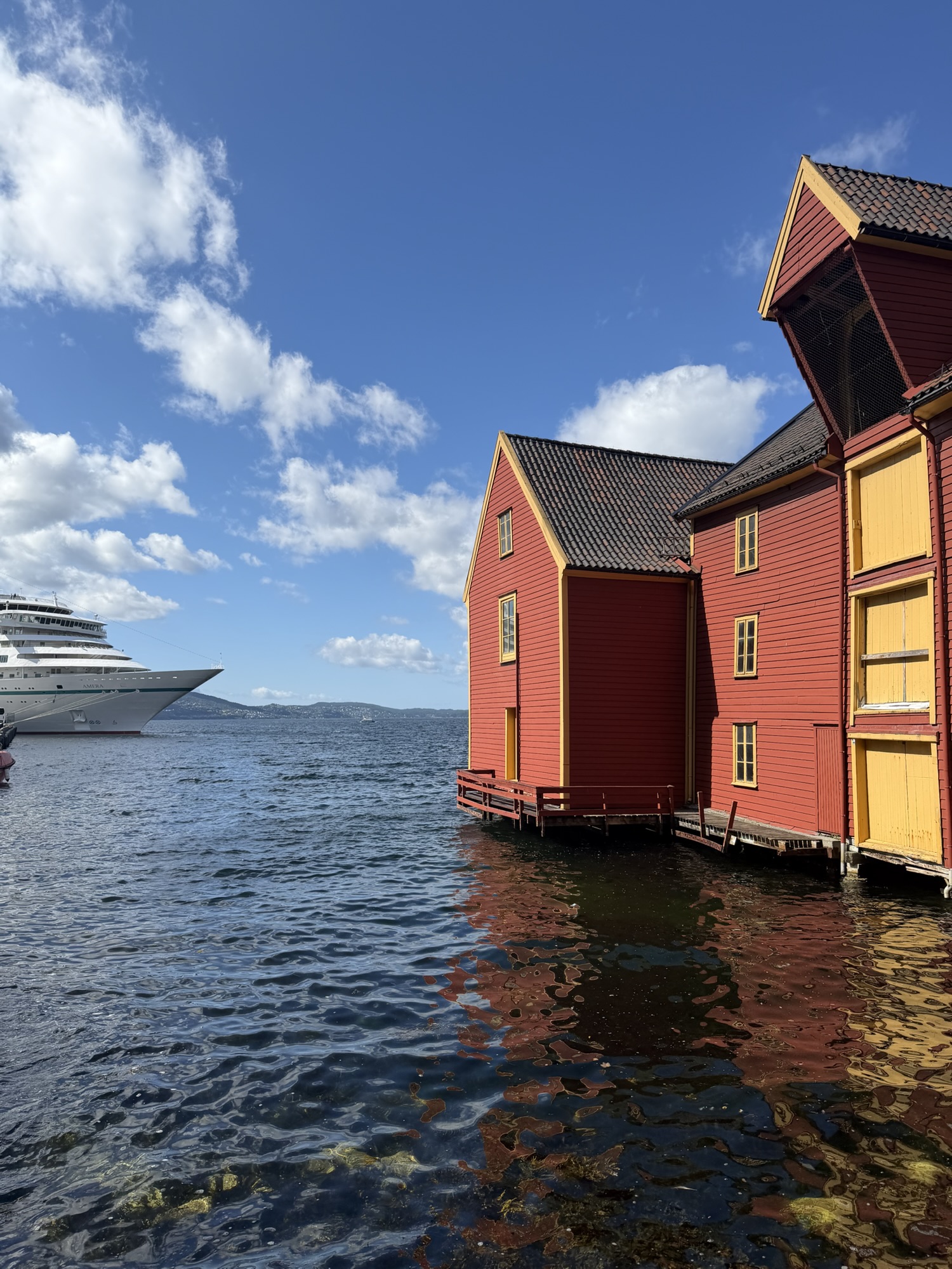 Historic wooden houses in Sandviken Bergen