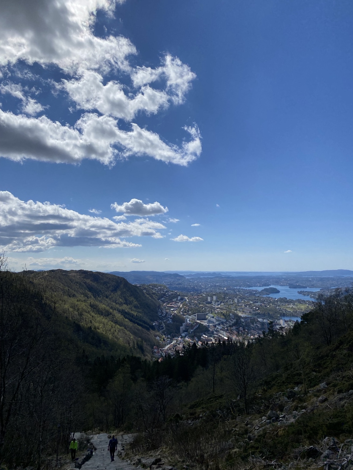 Hiking trail and view from Ulriken